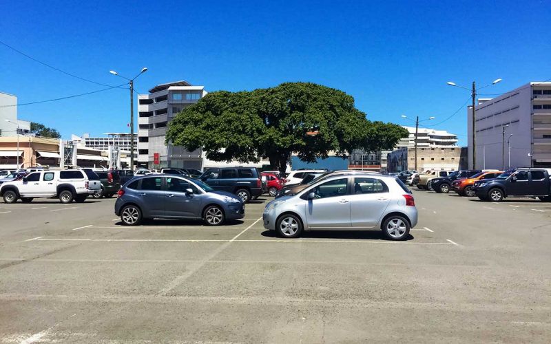 Cars in parking lot